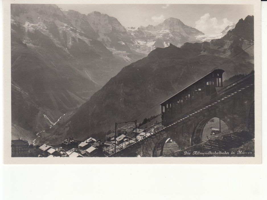 Cartoline postali: Mürren Allmendhubelbahn ca. 1930 – Usato da Bürglen TG venduto da StampGraf