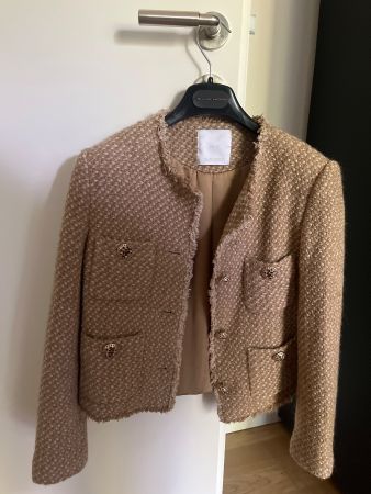 MNG Jacke Tweed Beige Grösse S guter Zustand