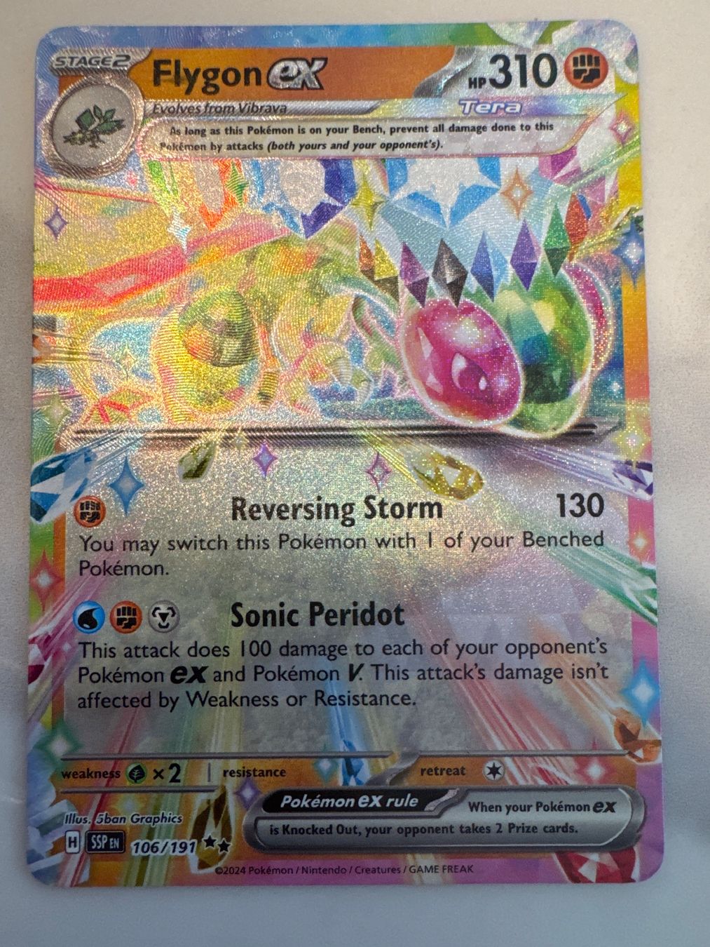 Pokémon Carte collezionabili: Flygon ex SSP106 EN - Surging Sparks – Nuovo (secondo la descrizione) da Wil SG venduto da Prof.Eich