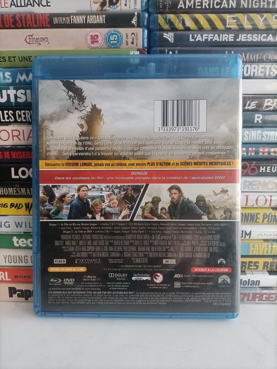 Blu-ray + DVD World War Z (fr/uk) Brad Pitt - Mireille Enos | Kaufen ...