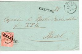Strubelbrief Glarus - Ennenda - Basel  1859