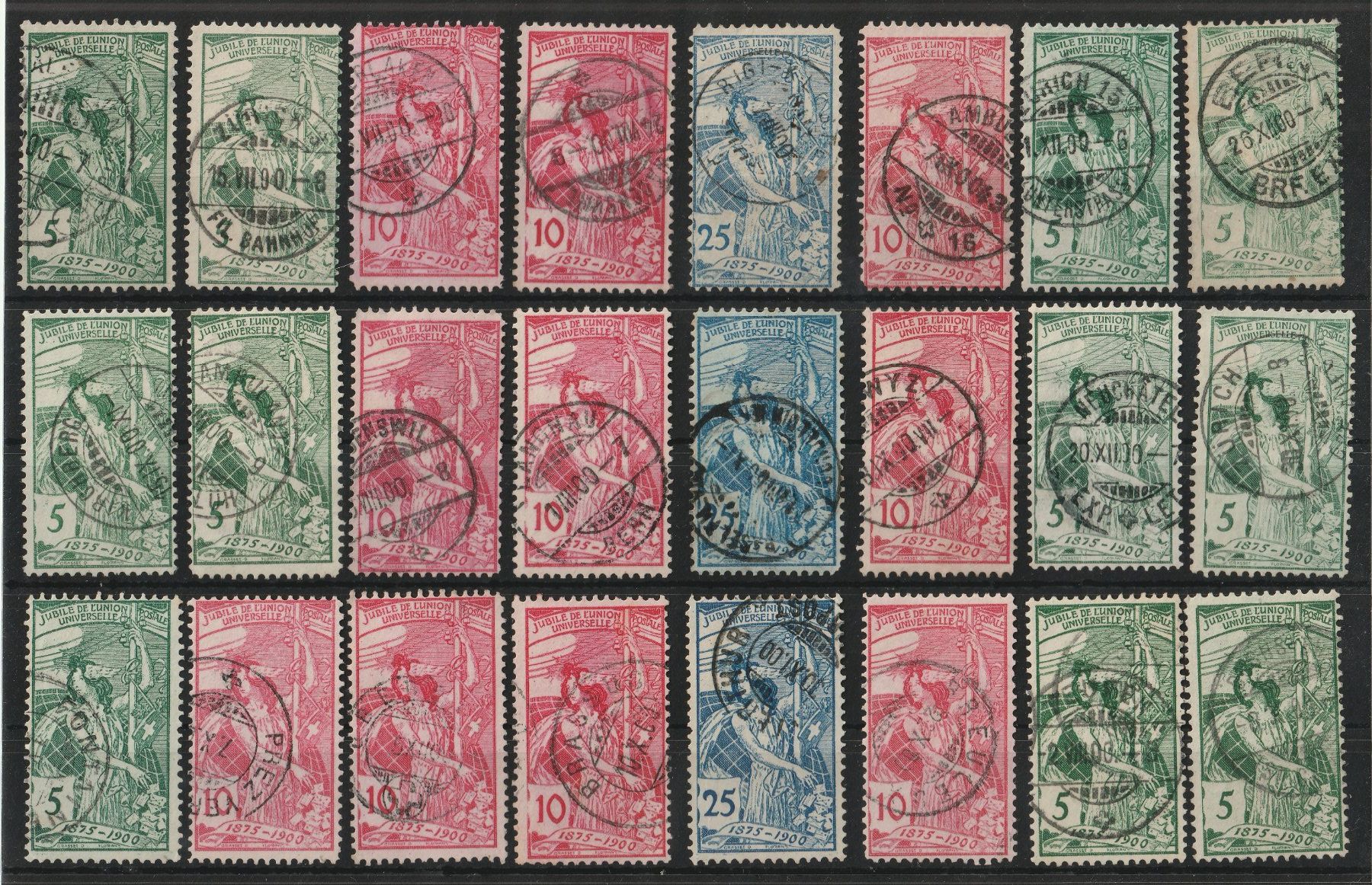 Tous les timbres: gutes Lot UPU 1900. gestempelt – D'occasion à Kradolf par Sibang2