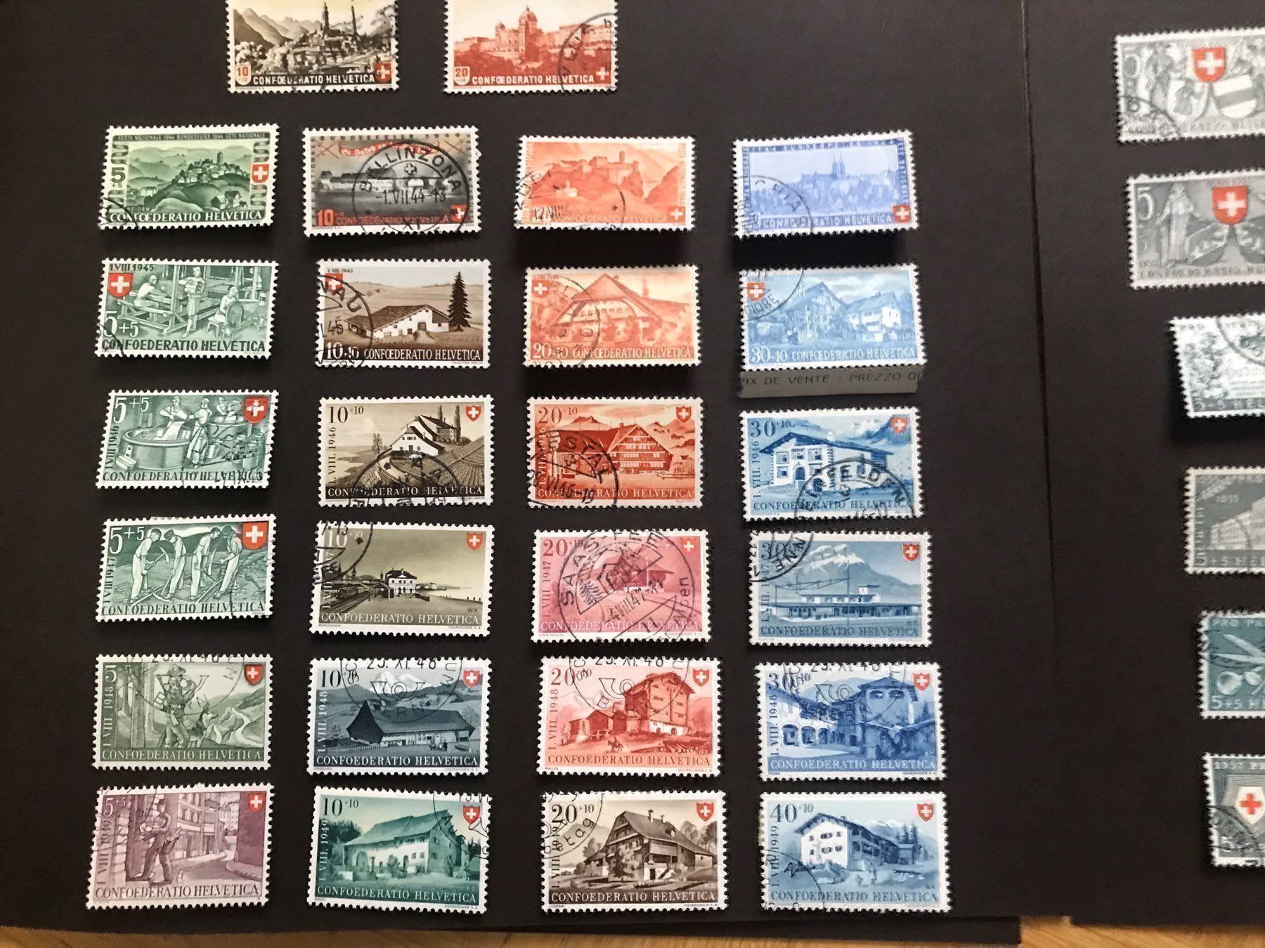 Tutti i francobolli: Pro Patria Lot ab 1938 - 1957 – Usato da stäfa venduto da brandy66 4