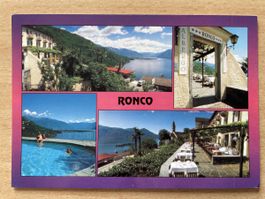 Postkarte Albergo Ronco Lago Maggiore Tessin