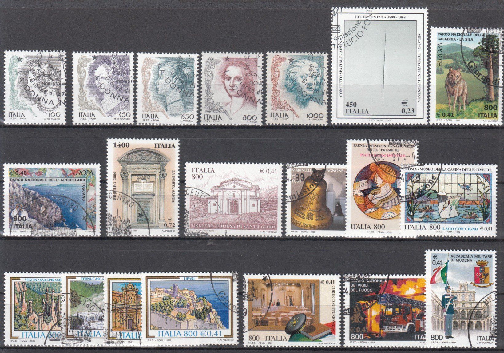 Tous les timbres: Italien 1999 mit ET – D'occasion à Bürglen TG par StampGraf 1