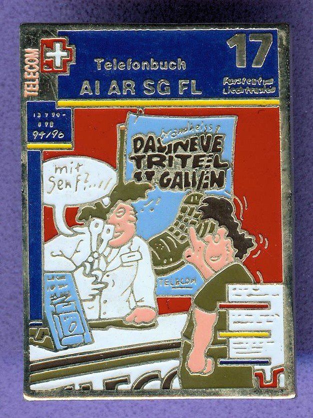 Plaketten & Abzeichen: PTT   Telefonbuch  17 – Gebraucht aus Winterthur von Sammleroase