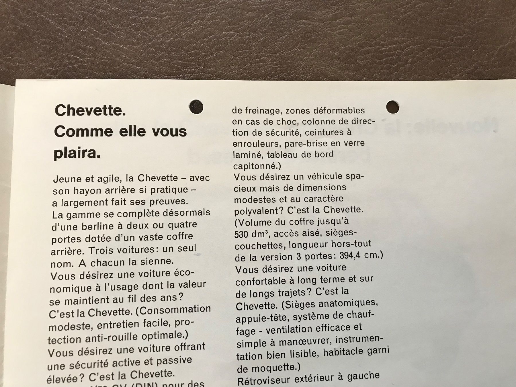Documenti: GM CHEVETTE Prospekt – Usato da Balterswil venduto da Jeko1967 3