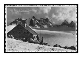 CABANE DU TRIENT - 1940 "Avec les Aiguilles Dorées" Cachet