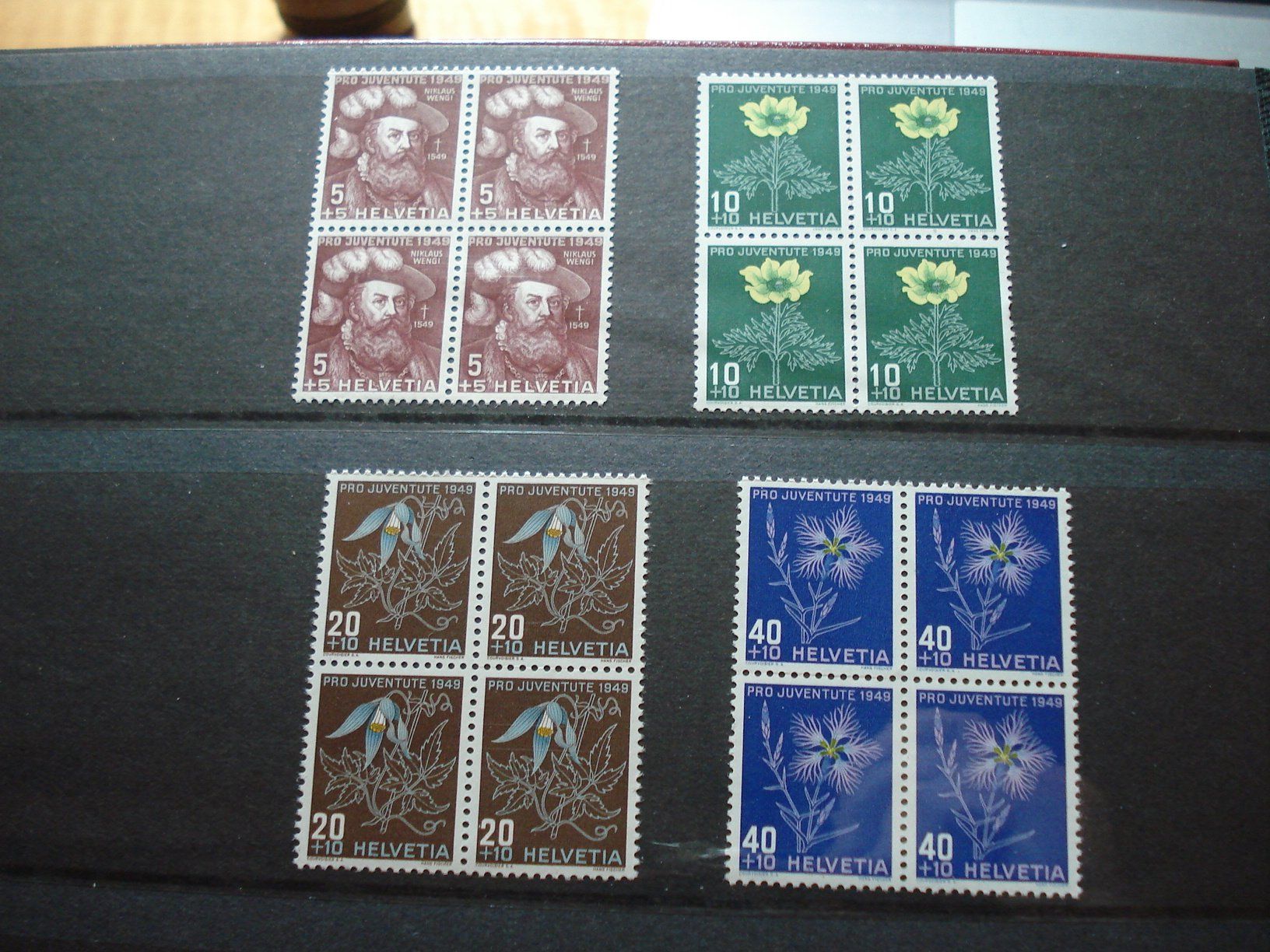 Tous les timbres: Pro Juventute 1949, Satz 4erblocks, ** – D'occasion à Niederwil AG par morostahu