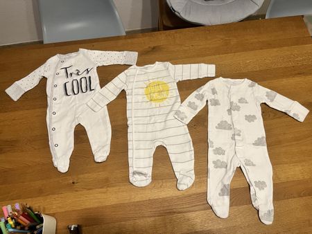 3er Set Baby Schlafanzüge, Pyjama, Gr. 62, Top Zustand