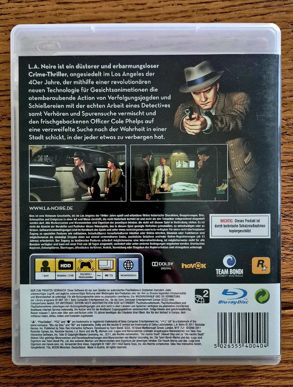Giochi: L.A. Noire PS3 – Top Zustand – Nuovo (secondo la descrizione) da Au SG venduto da AlenCompany 1