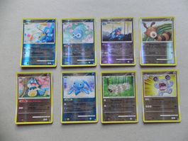 8 Pokémon Sammelkarten 2008 Text Deutsch 50-90 KP glänzend