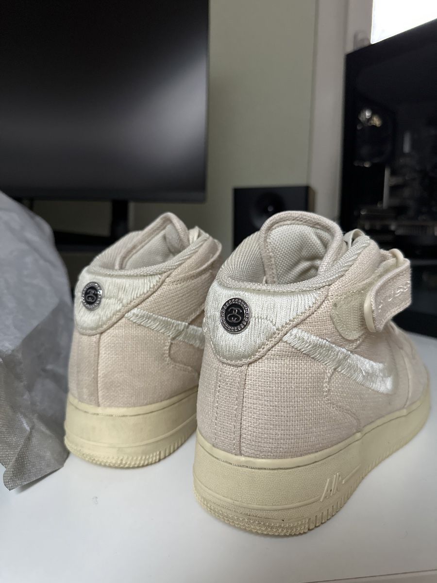 Scarpe da uomo: Air Force Mid X Stussy Beige – Usato da Brunnen venduto da ram_5zvc 1