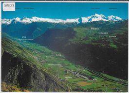 Das Rhonetal zwischen Gampel und Visp