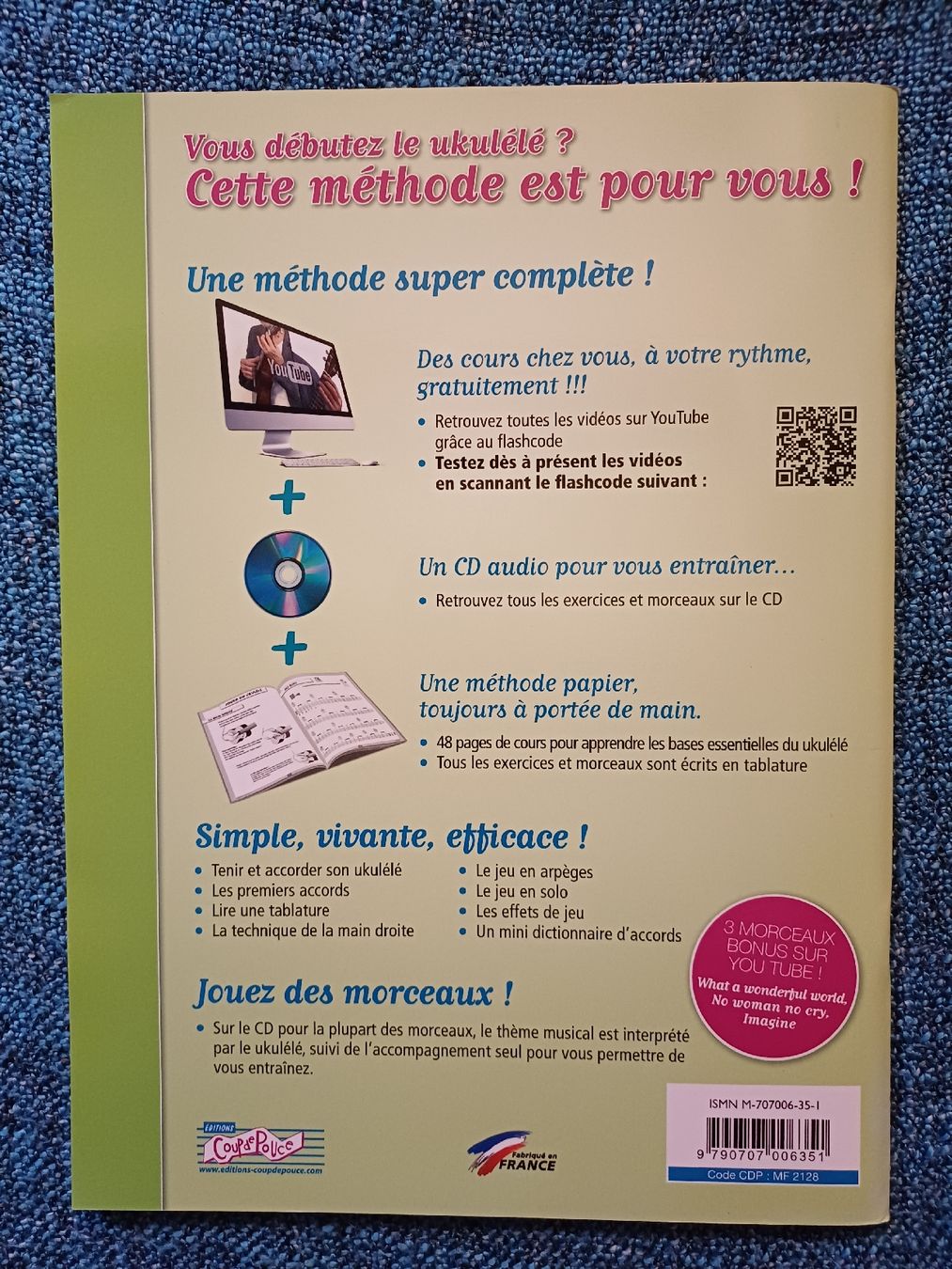 Libri: Méthode d'apprentissage pour Ukulélé + CD - Neuf – Nuovo e nell'imballaggio originale da Begnins venduto da Drastic-Sound 1