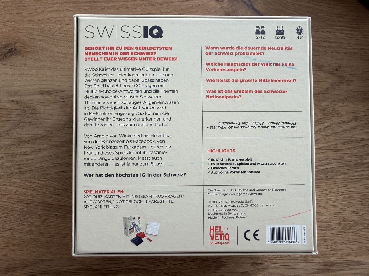 Spiele: Quizspiel Swiss IQ – Gebraucht aus Altdorf UR von Monstera99 1
