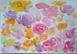 Rosen Aquarell Bild