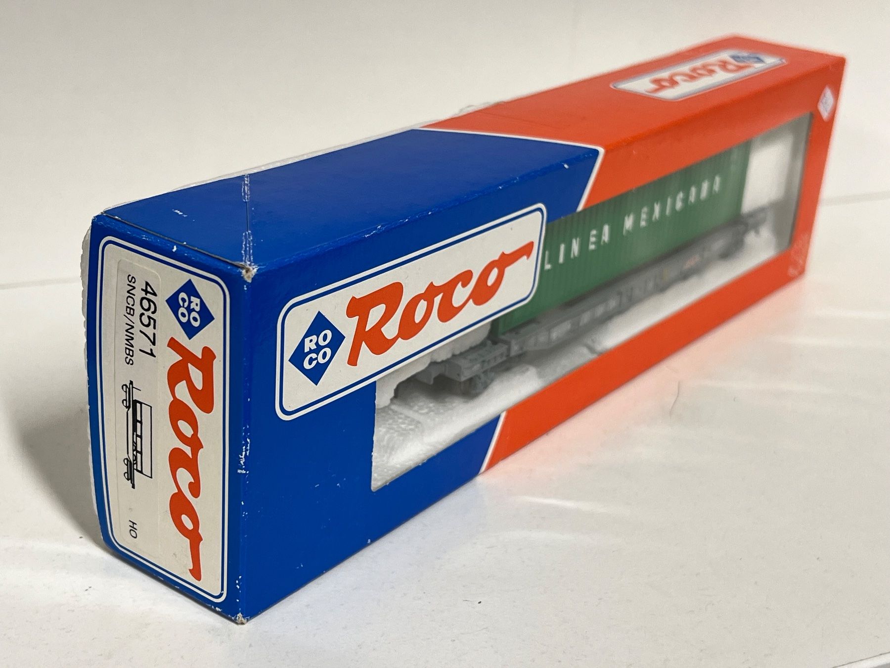 Roco Modellini di ferrovie: Roco Containerwagen "Linea Mexicana" SNCB H0 DC – Usato da Geroldswil venduto da TopTrain54 8
