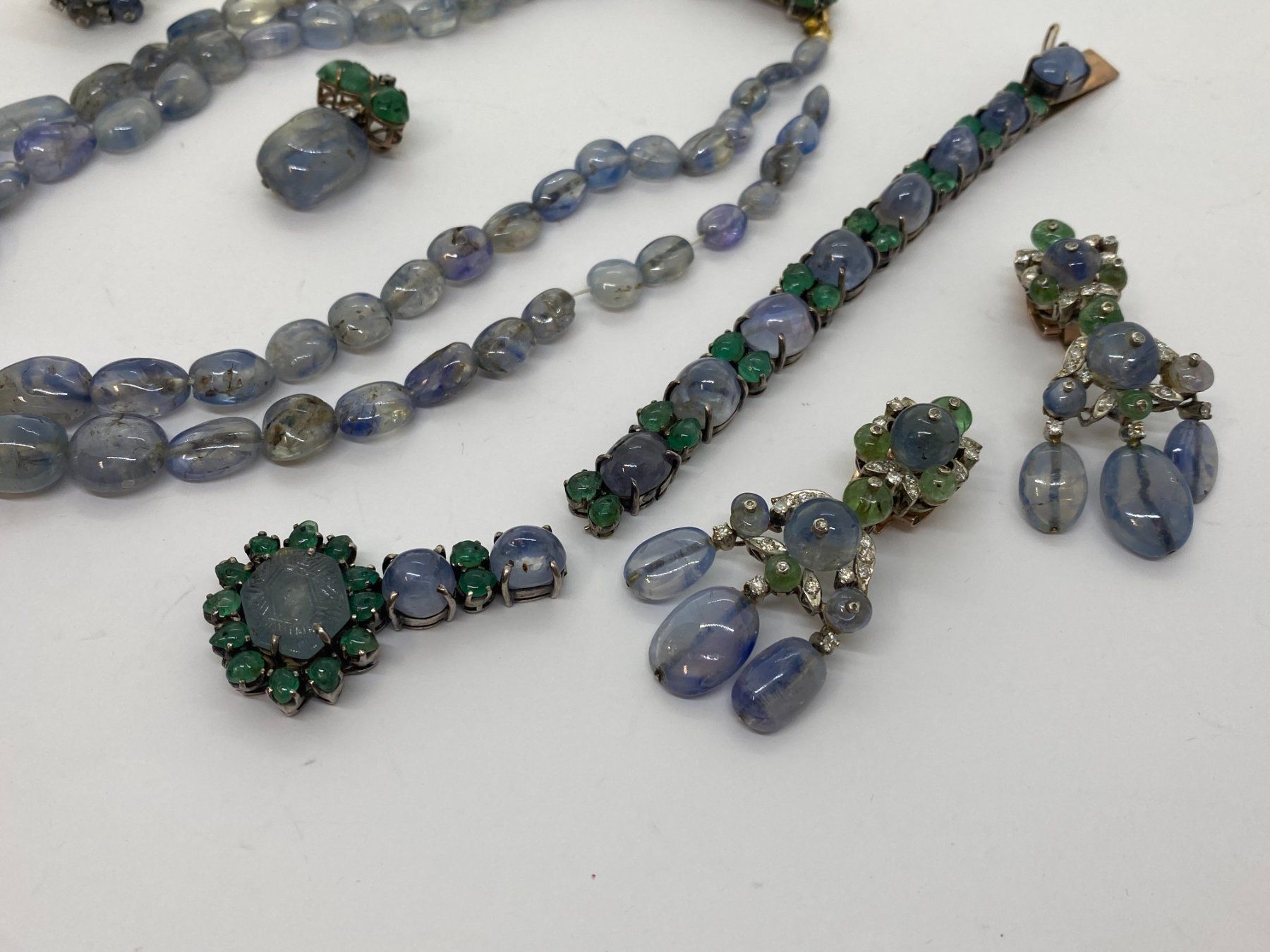 Catenine: SET Saphire, Smaragde & Diamanten /i421 – Difettoso da Bern venduto da JMsoehne1987 3