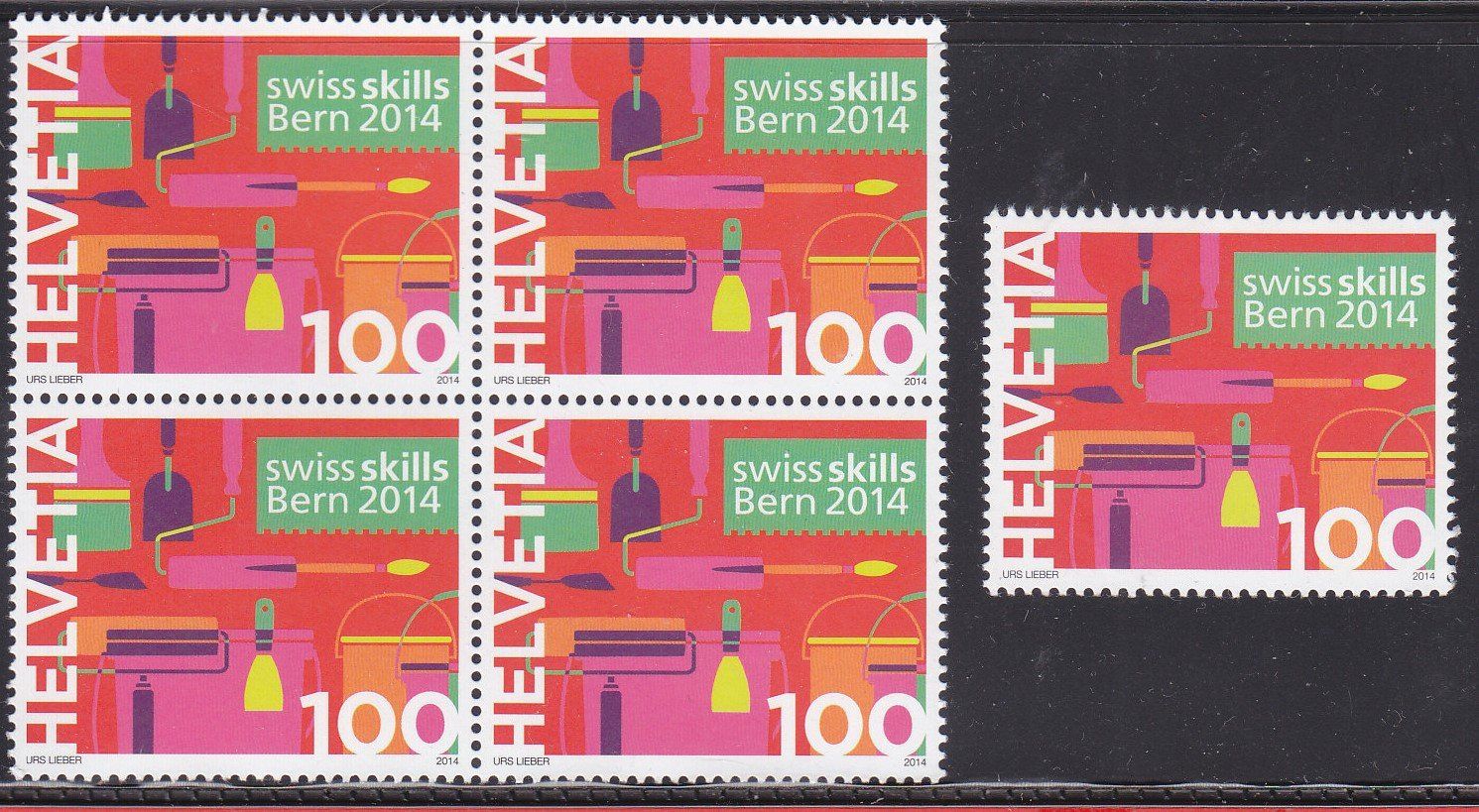 Alle Briefmarken: 2014  Viererblock+Einzelmarke  Berufem.  ** Postfrisch ** – Neu (gemäss Beschreibung) aus Adliswil von Aenti