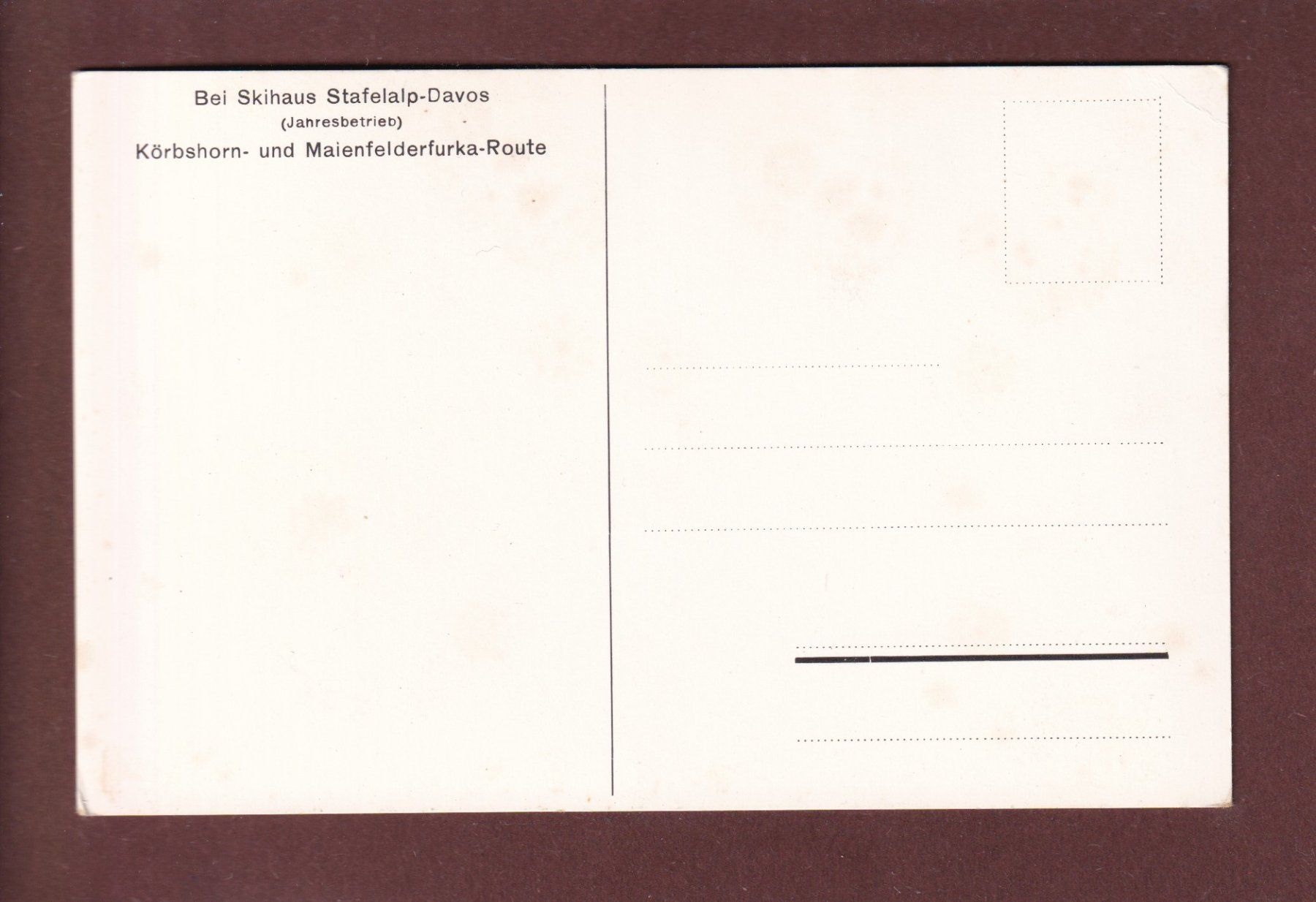 Cartoline postali: Bei Skihaus STAFELALP-DAVOS – Usato da Pully venduto da nicecards 1