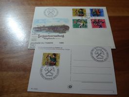 Karte + Brief Tag der Briefmarke 1990 Horgen