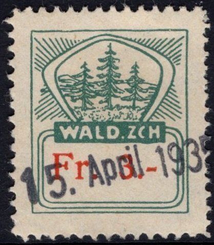 Tutti i francobolli: 3 Fr. Fiskalmarke von der Gemeinde WALD – Usato da Eglisau venduto da Chperfins