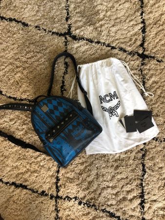 Original Mcm Stark Baroque Print Rucksack Leder