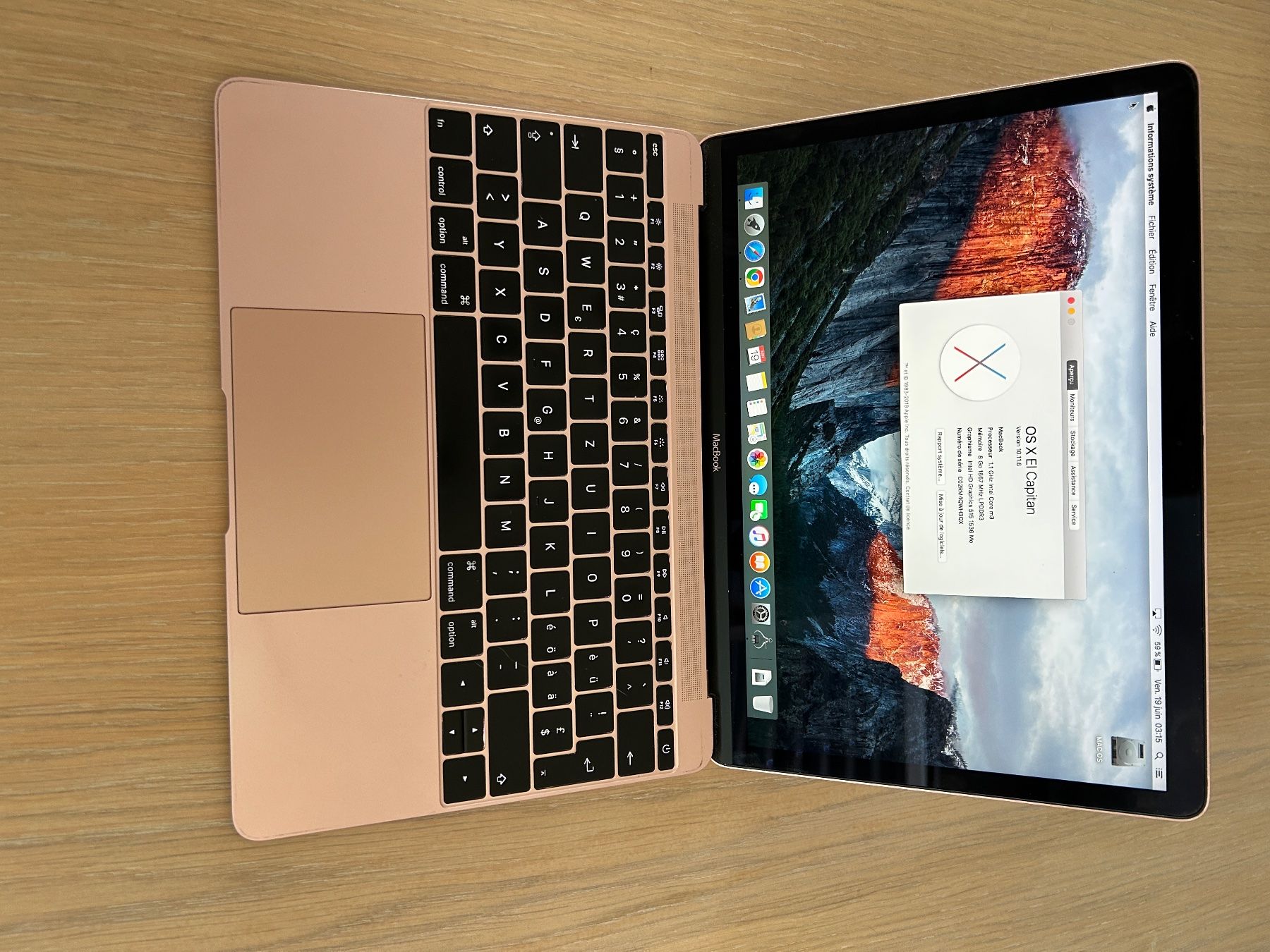Apple Notebook: MacBook Retina 2016 / 250 GO / Rose or – Usato da Fribourg venduto da sophlg 6