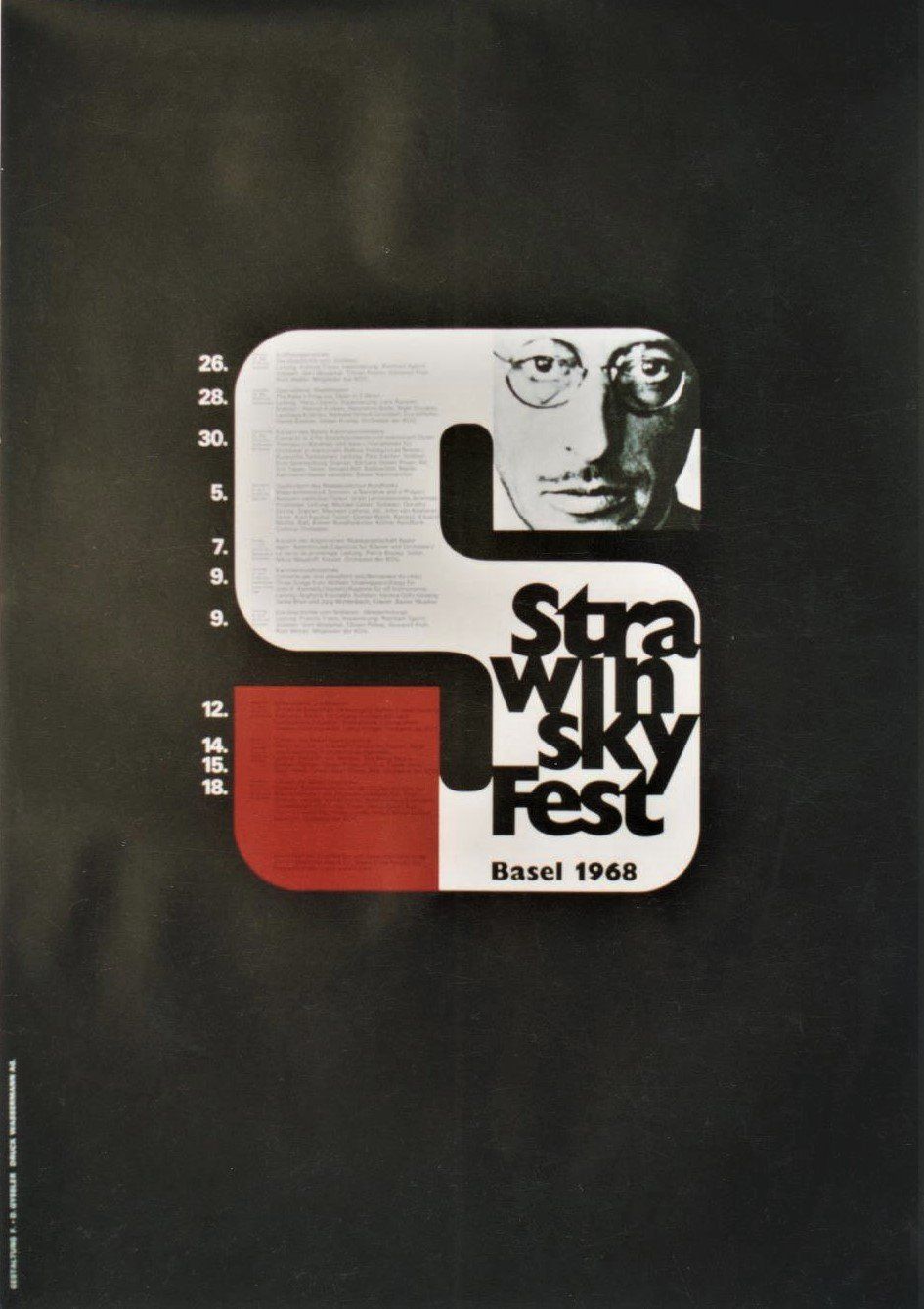 Foto & Immagini: STRAVINSKY FEST BASEL 1968 - Original Plakat – Usato da Blonay venduto da postercollection