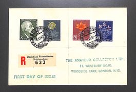 1947 FDC Pro Juventute Ersttagsbrief Einschreiben USA ZÜRICH