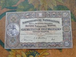 SUISSE  5  Francs  1951  (6442)  Billet