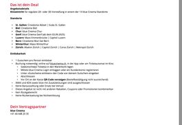 2x blue Cinema Kinoeintritt bis 30.06.2026