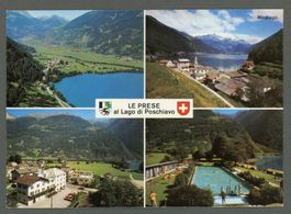 AK color Le Prese GR Lago di Poschiavo,4-fach Multibild≈1985