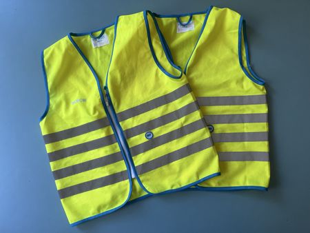 Warnweste Kinder Grösse 128/134 leuchtgelb Reflektoren