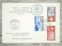 TR06 Carte Postale + Timbre Suisse 1939