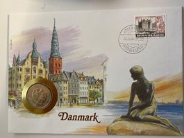ENVELOPPE ET PIECE - DANMARK - 1985