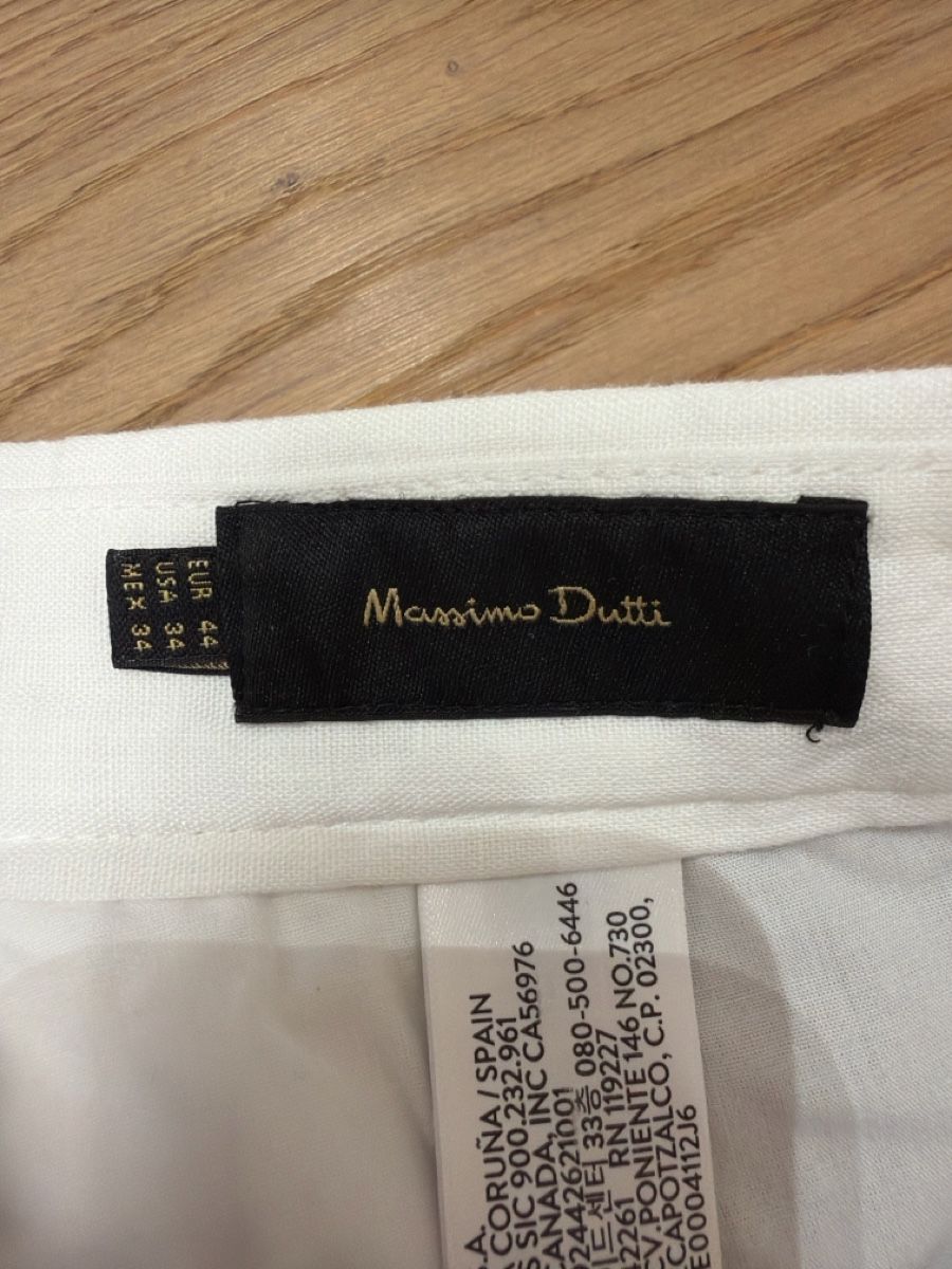 Massimo Dutti Pantaloni: Massimo Dutti Leinenhose Weiss Gr. 44  – Usato da Ennetbaden venduto da Katiusia 3