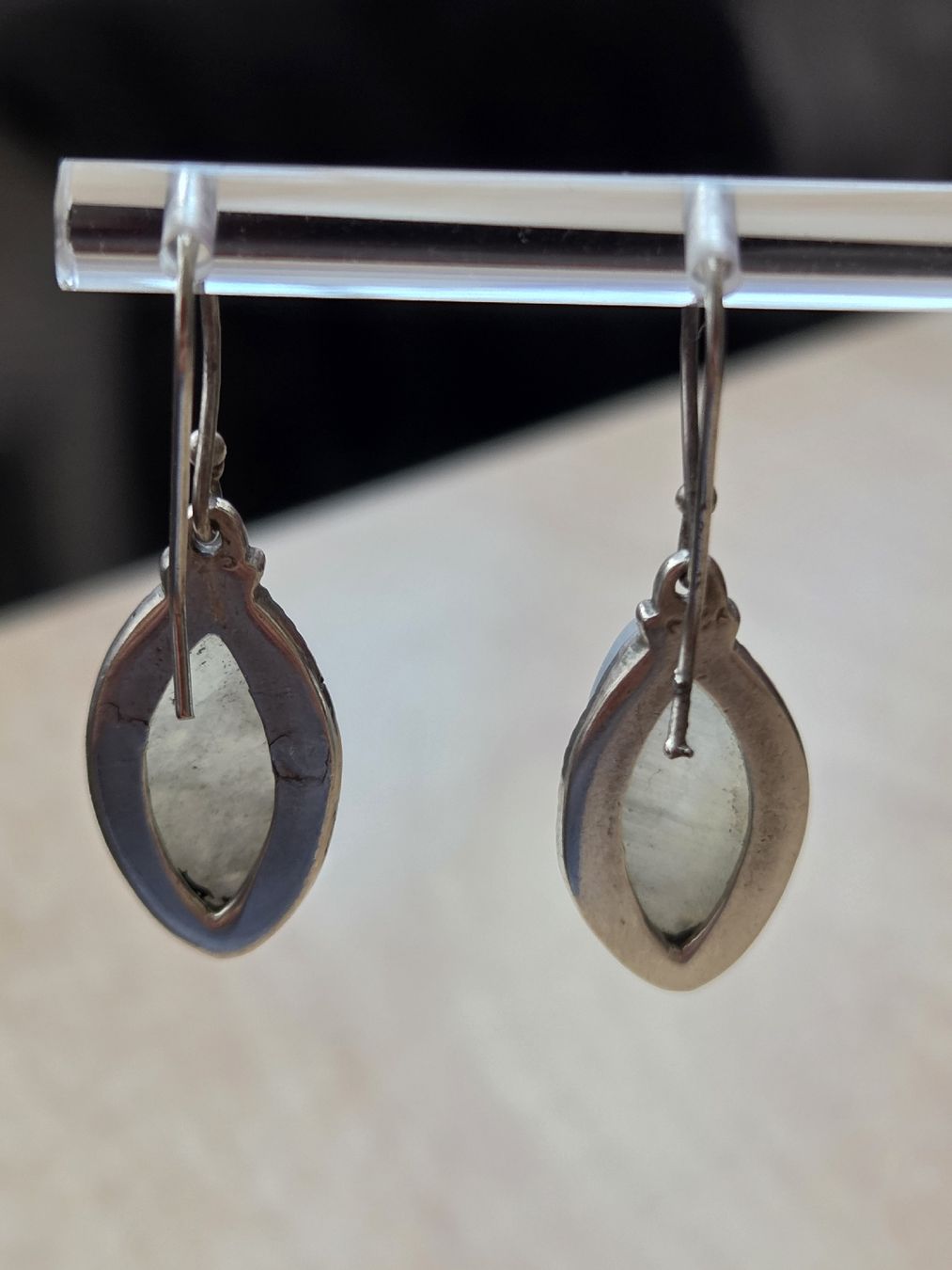 Orecchini pendenti & Orecchini a lobo: Mondstein Cabochon 925er Silber Ohrhänger  – Usato da Winterthur venduto da katzen07 3