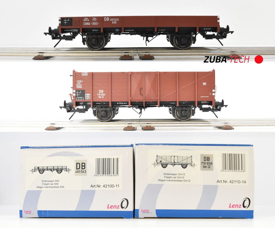 Lenz 2x Güterwagen der DB Spur 0 mit OVP (Neu (gemäss Beschreibung)) in ...