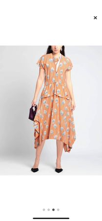 Kenzo Kleid orange gemustert Grösse 43 M neu mit Etikett