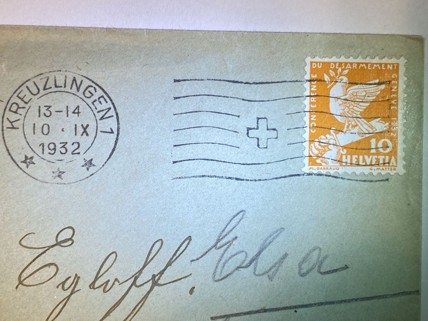 Couverts & Versandtaschen: Briefmarken / Beleg / Flaggenstempel – Gebraucht aus Zollikofen von Paul-42 1