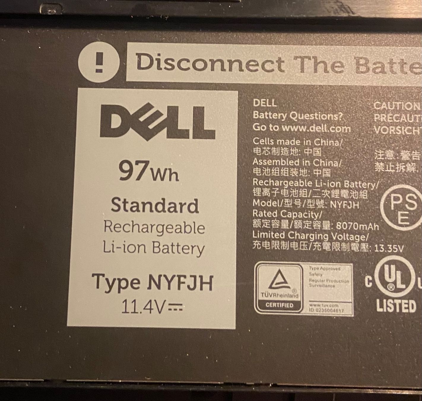Dell Akkus: Dell Batterie 97Wh – Gebraucht aus La Tour-de-Trême von ValGruyere 1