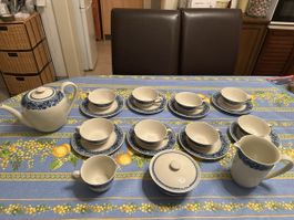 Service à thé ancien Langenthal Suisse – Porcelaine bleu et