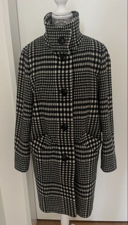 Fuchs Schmitt Wollmantel Gr. 36 Schwarz/Weiss Top Zustand!