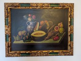 Gemälde R. Navas, Stilleben mit Früchten, Vintage