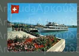 AK color Zürich ZH Bürkliplatz,die neue Schifflände ≈1966