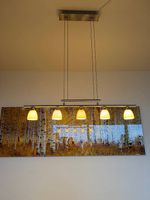 Lampe suspendue design moderne, 5 spots - état parfait