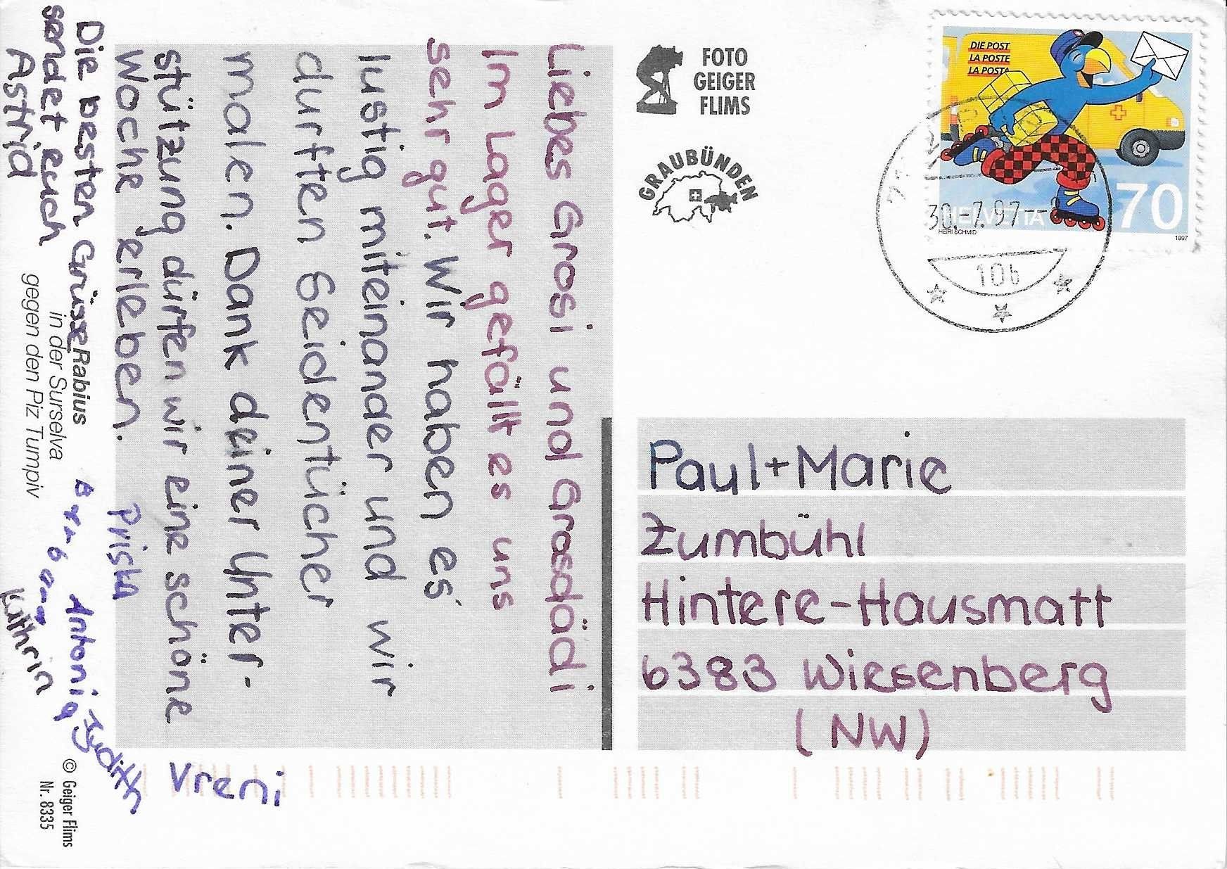 Cartoline postali: Rabius GR – Usato da Rothrist venduto da Stranglehold 1