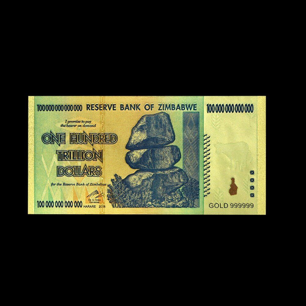 Banconote: Zimbabwe 100 Trillion Dollars Goldene Banknote – Nuovo (secondo la descrizione) da Steffisburg venduto da ber_8htf